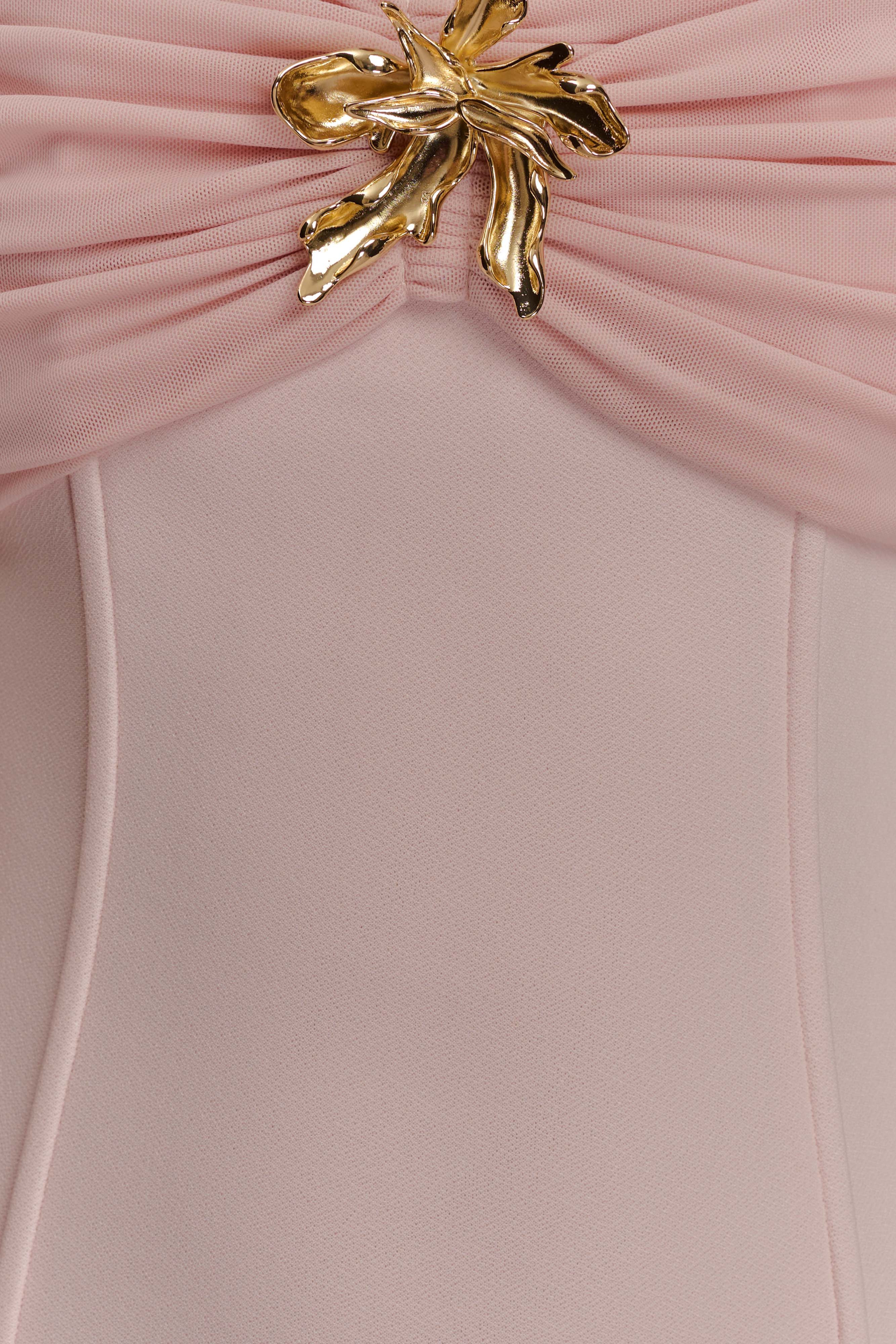 KELLIE - OFF SHOULDER CREPE MAXI DRESS