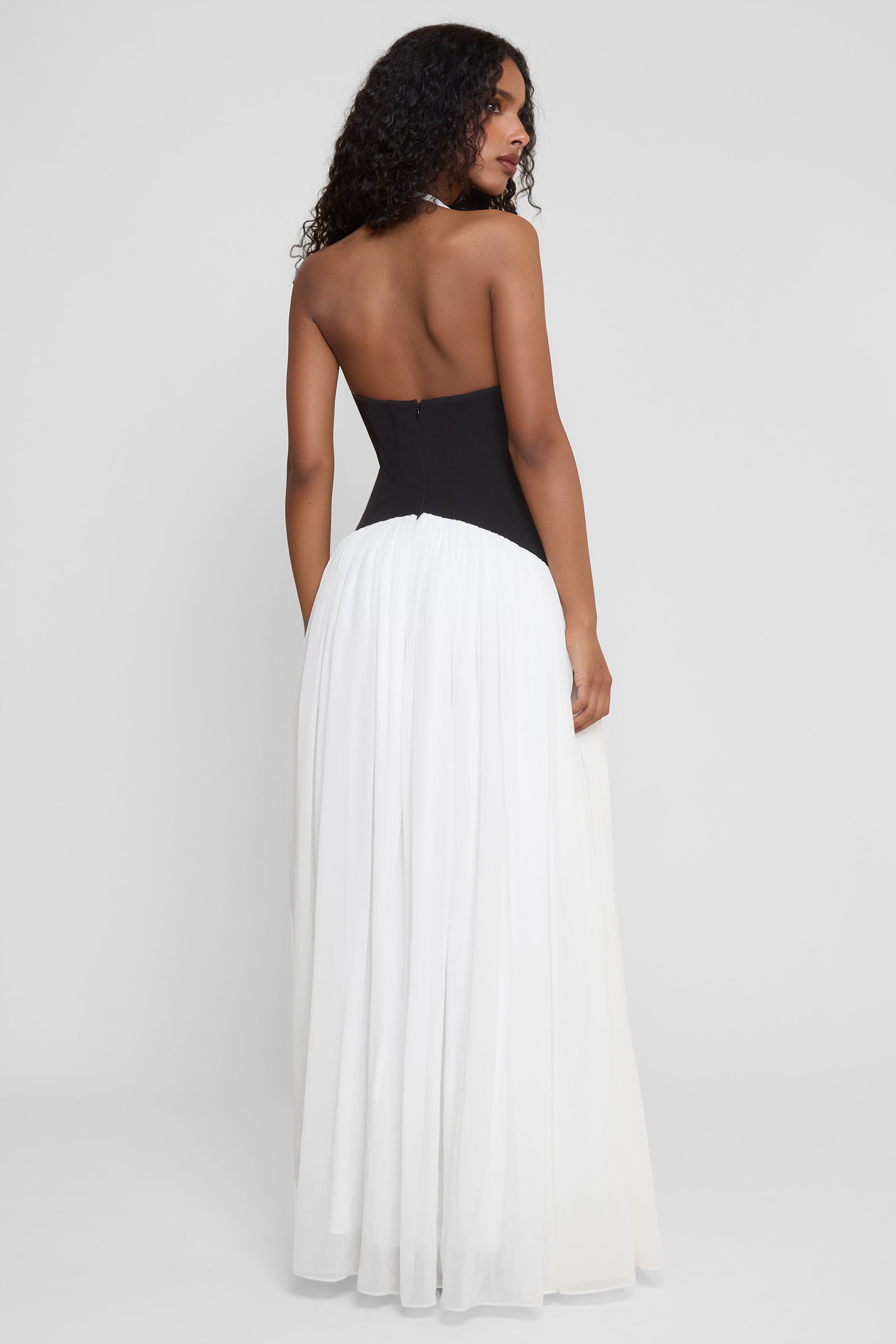 BELLA - CONTRAST CORSET MAXI DRESS