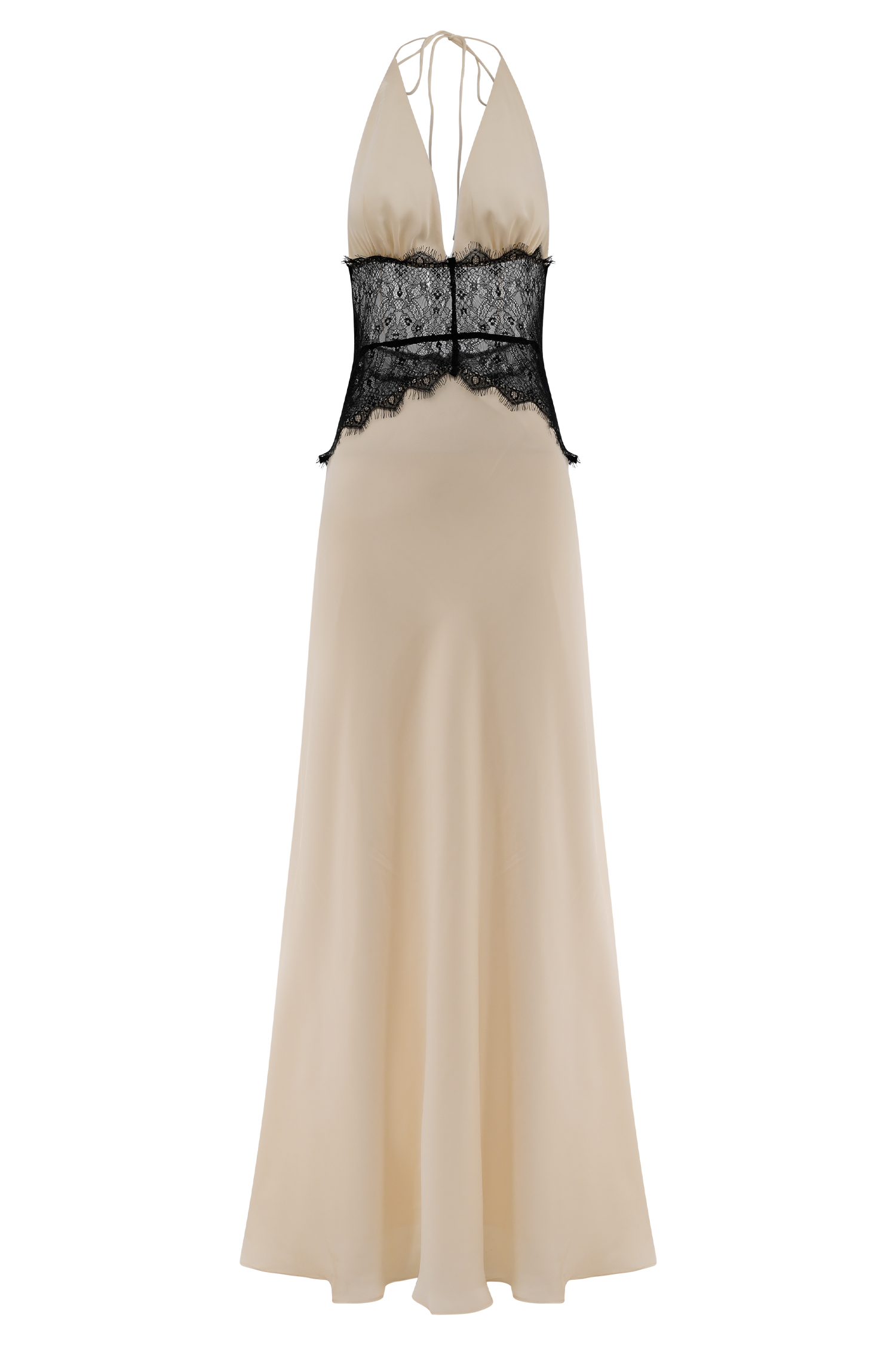 Dinah Lace And Satin Maxi Dress